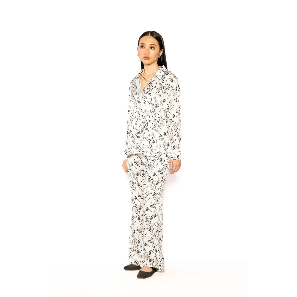 Contemponari Women Lycra Printed White Shirt