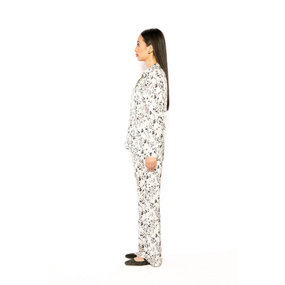 Contemponari Women Lycra Printed White Shirt