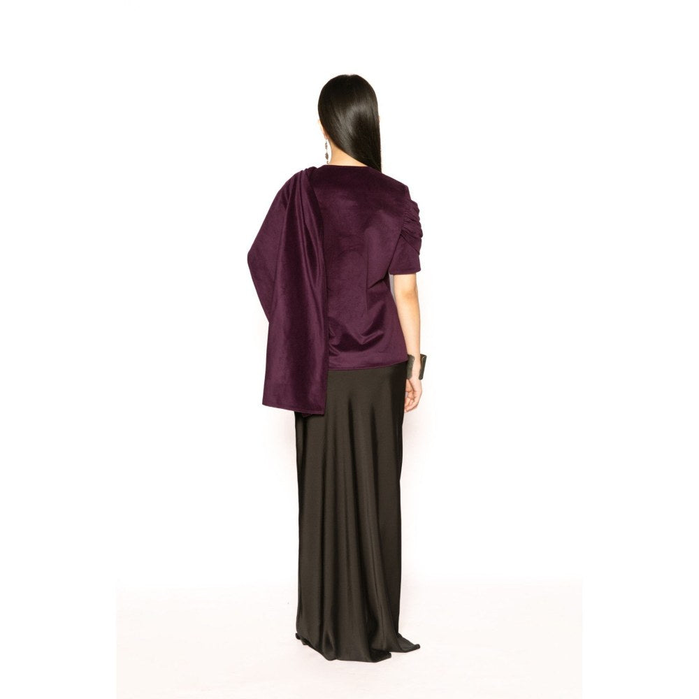Contemponari Womens Pegasus Solid Purple Shirt