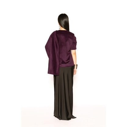 Contemponari Womens Pegasus Solid Purple Shirt