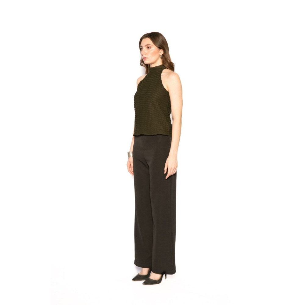 Contemponari Womens Altair Solid Olive Top