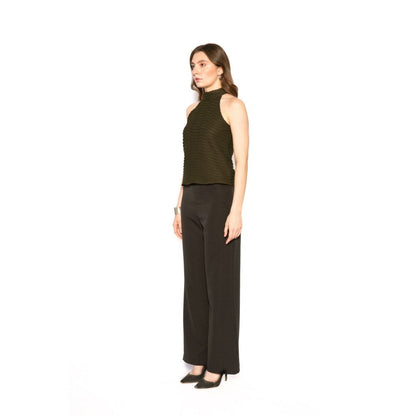 Contemponari Womens Altair Solid Olive Top