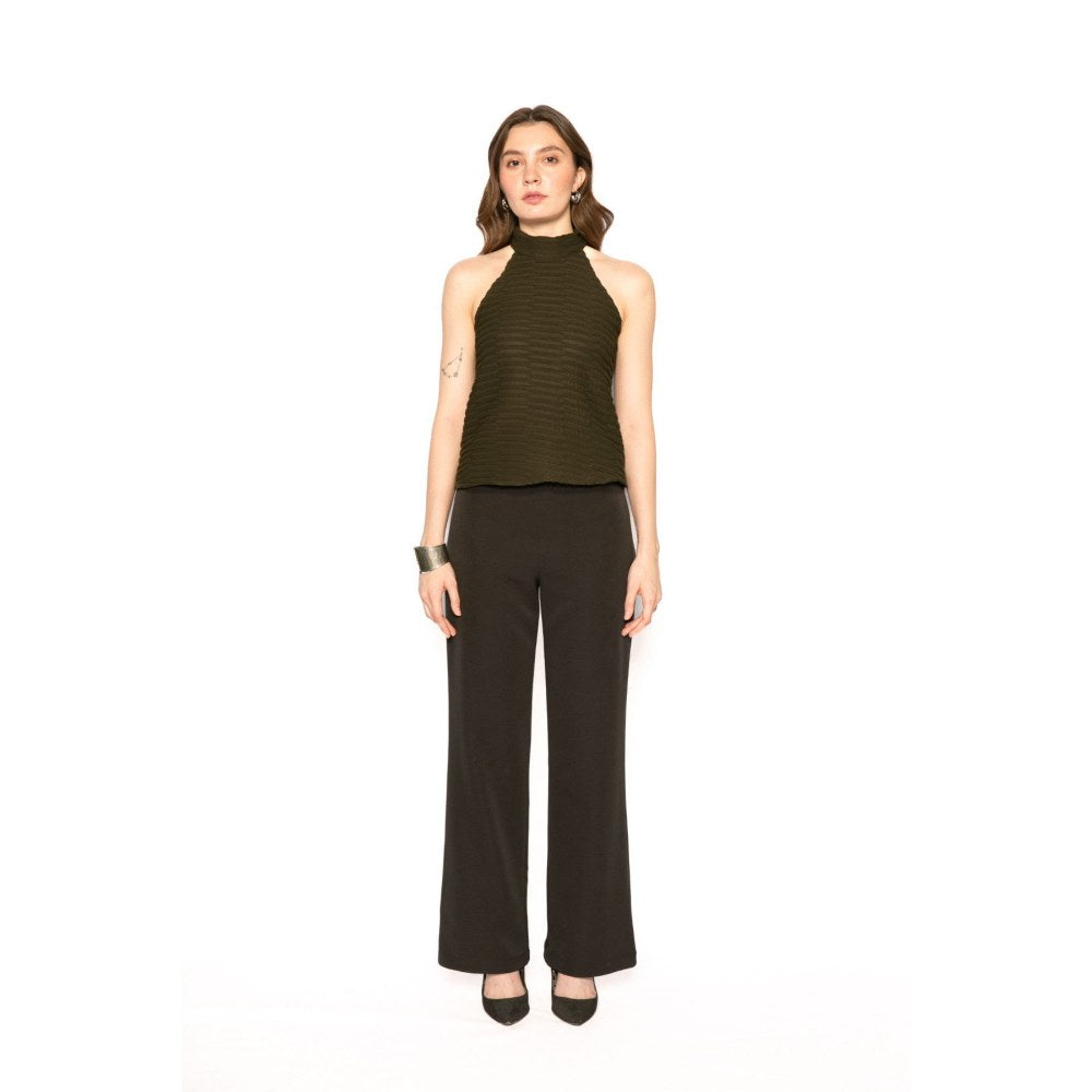 Contemponari Womens Altair Solid Olive Top