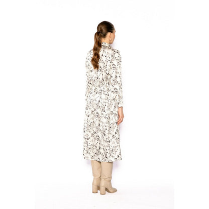 Contemponari Womens Homer Printed White Dress