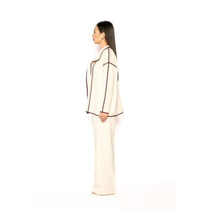 Contemponari Womens The Solid Beige Shrug