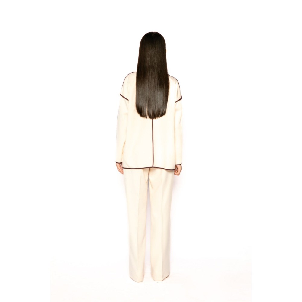 Contemponari Womens The Solid Beige Shrug