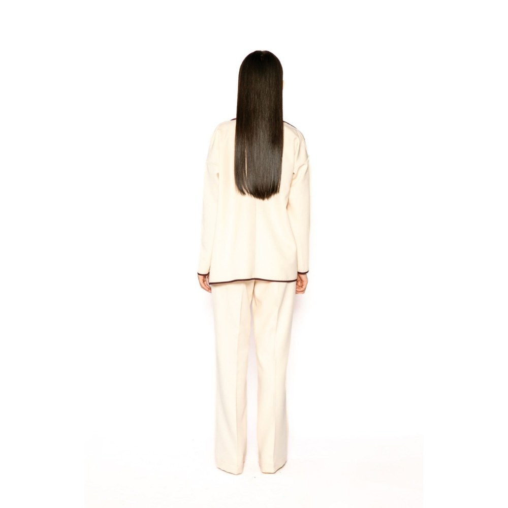 Contemponari Womens The Solid Beige Shrug