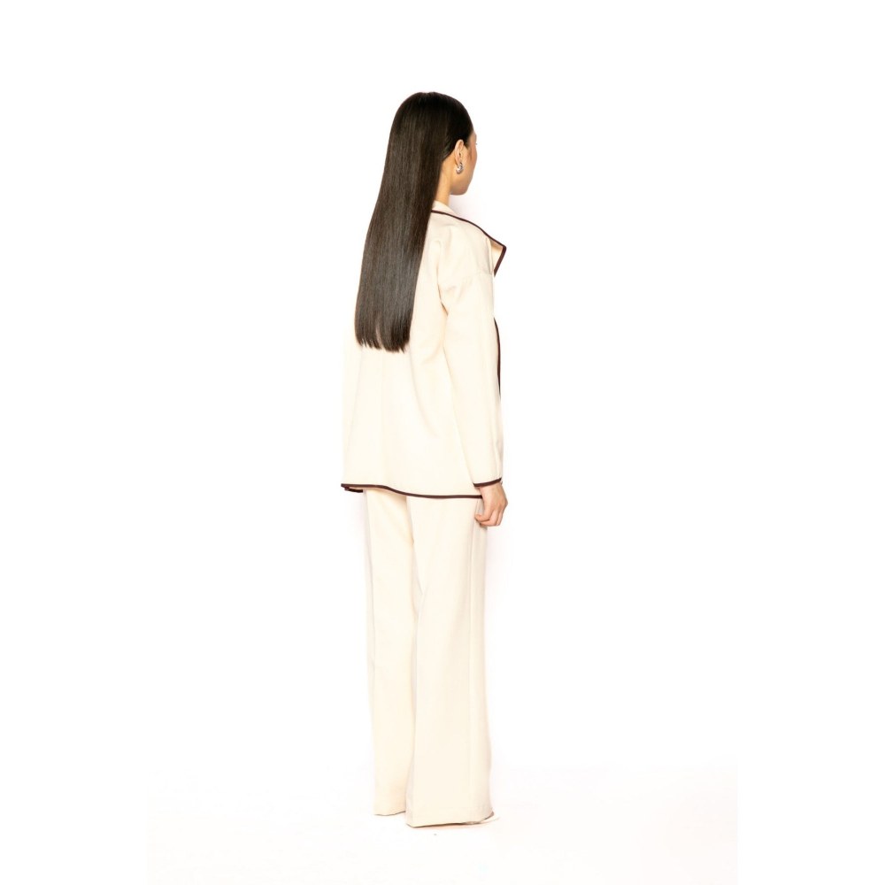 Contemponari Womens The Solid Beige Shrug
