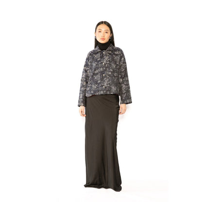 Contemponari Womens Aries Printed Grey Shacket