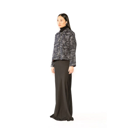 Contemponari Womens Aries Printed Grey Shacket