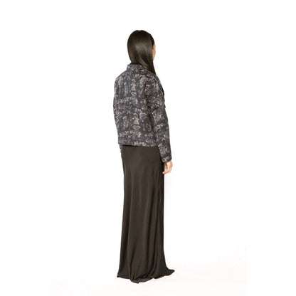 Contemponari Womens Aries Printed Grey Shacket