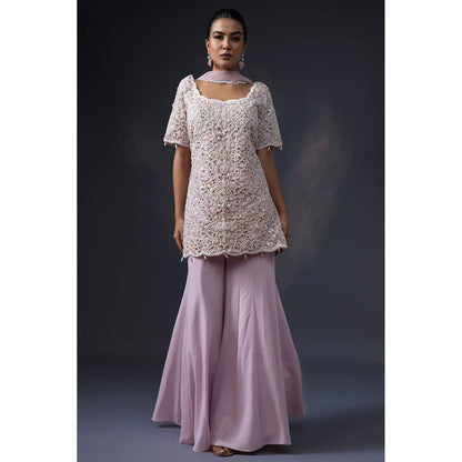 Daatri by meenakshi kakkar Pink Sharara with Kurti and Dupatta (Set of 3)