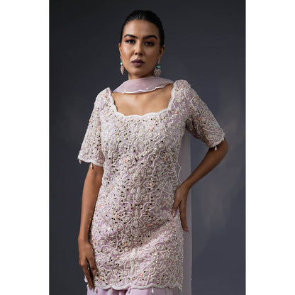 Daatri by meenakshi kakkar Pink Sharara with Kurti and Dupatta (Set of 3)