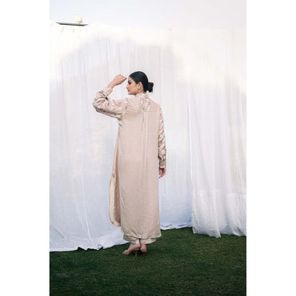 Daljit Sudan Taupe Satin Co-Ord (Set of 2)