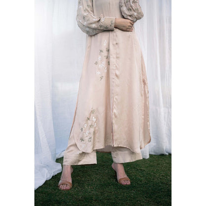 Daljit Sudan Taupe Satin Co-Ord (Set of 2)