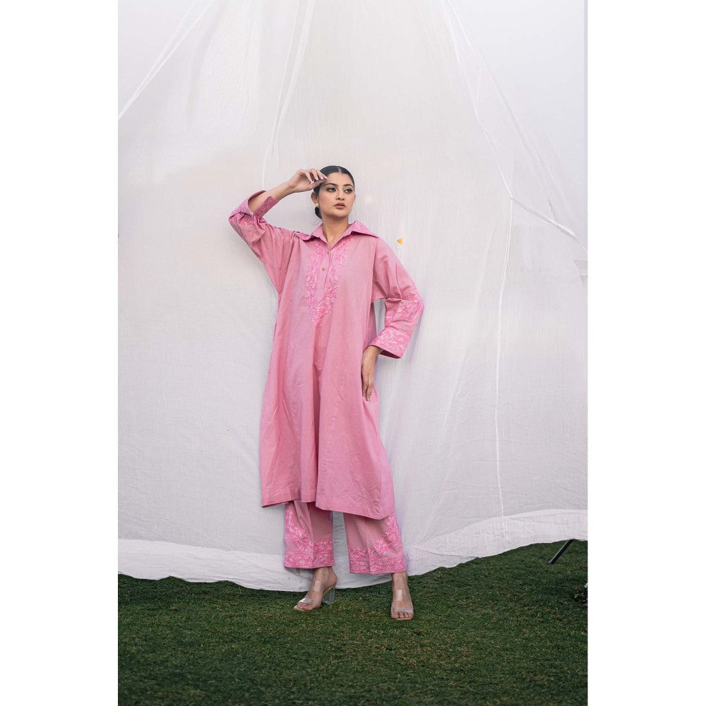 Daljit Sudan Pink Mulu Co-Ord (Set of 2)