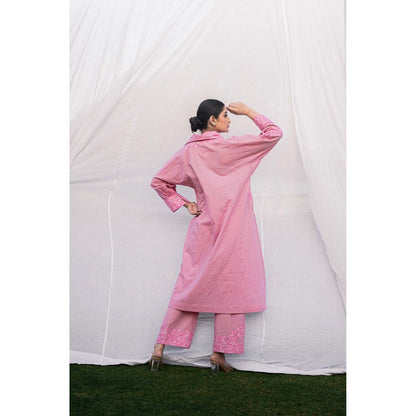 Daljit Sudan Pink Mulu Co-Ord (Set of 2)