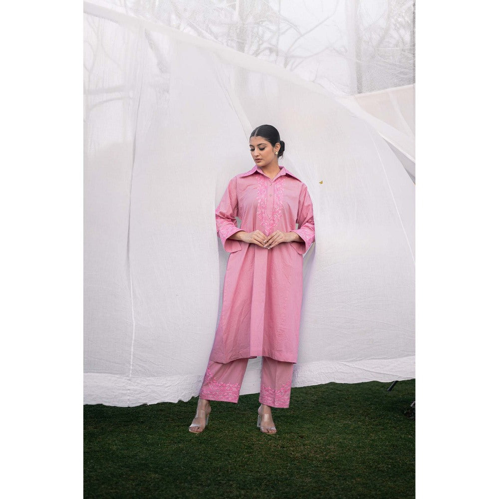 Daljit Sudan Pink Mulu Co-Ord (Set of 2)