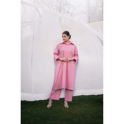 Daljit Sudan Pink Mulu Co-Ord (Set of 2)