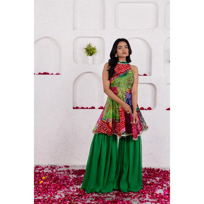 DEASHA INDIA Avisa Multicolour Short Kurta with Sharara (Set of 2)