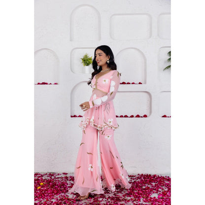DEASHA INDIA Seira Pastel Pink Handpainted Co Ord (Set of 2)