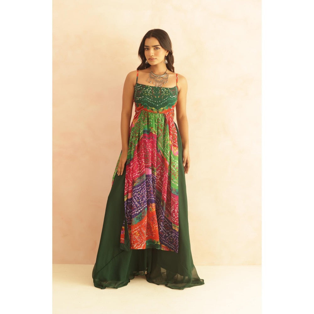 DEASHA INDIA Devika Multi-coloured Bandhani Kurta Set