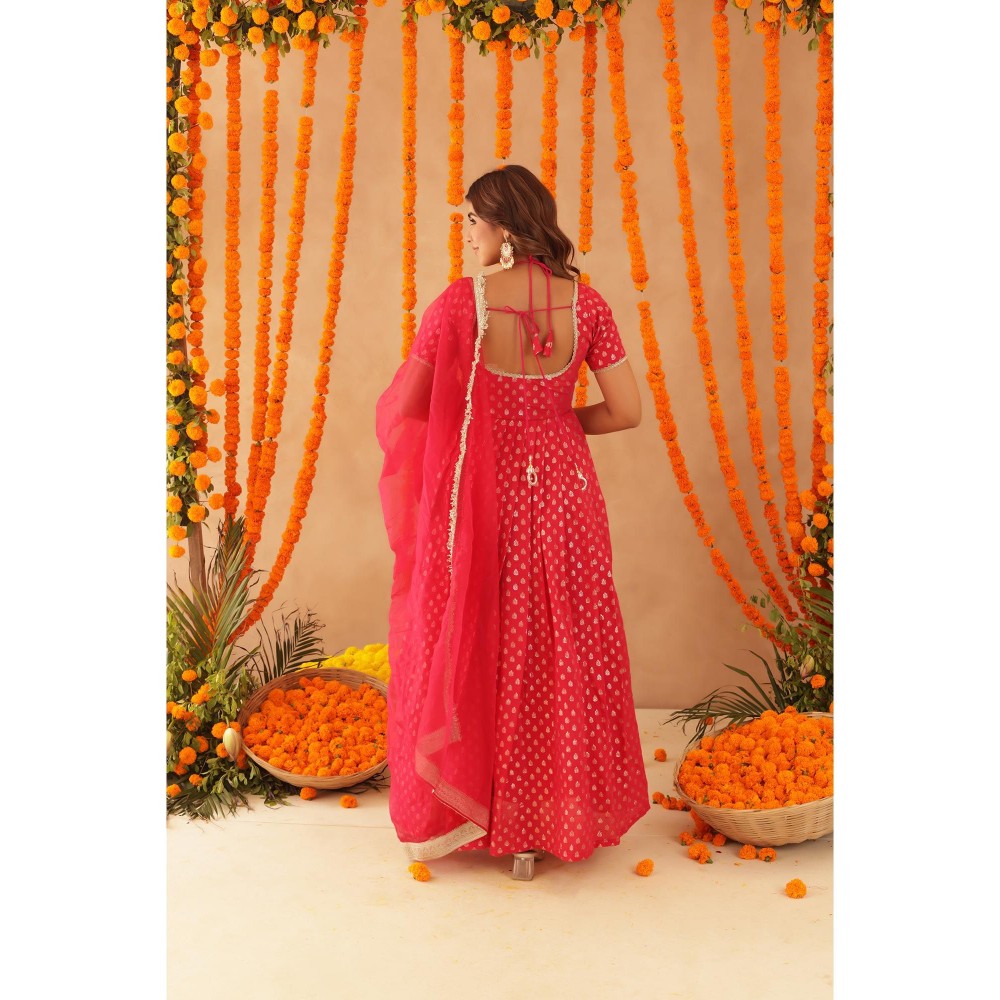 DEASHA INDIA Kanak Pink Anarkali Set