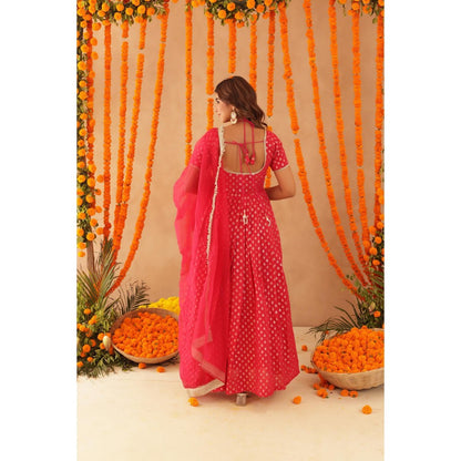 DEASHA INDIA Kanak Pink Anarkali Set