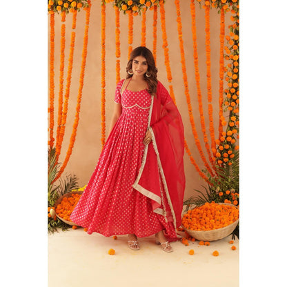 DEASHA INDIA Kanak Pink Anarkali Set