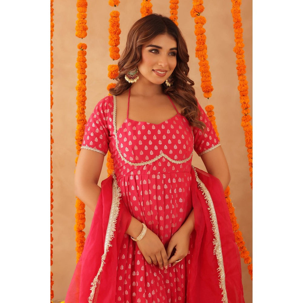 DEASHA INDIA Kanak Pink Anarkali Set