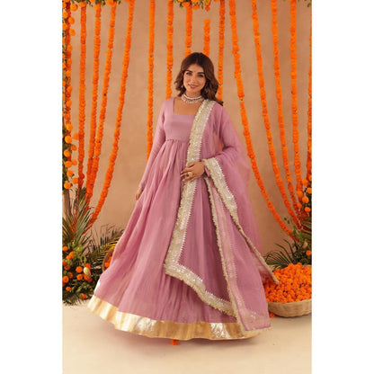DEASHA INDIA Shubha Lilac Anarkali with Pant & Dupatta