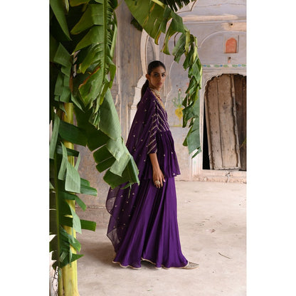 DEEPTHEE Aubergine Peplum (Set of 3)