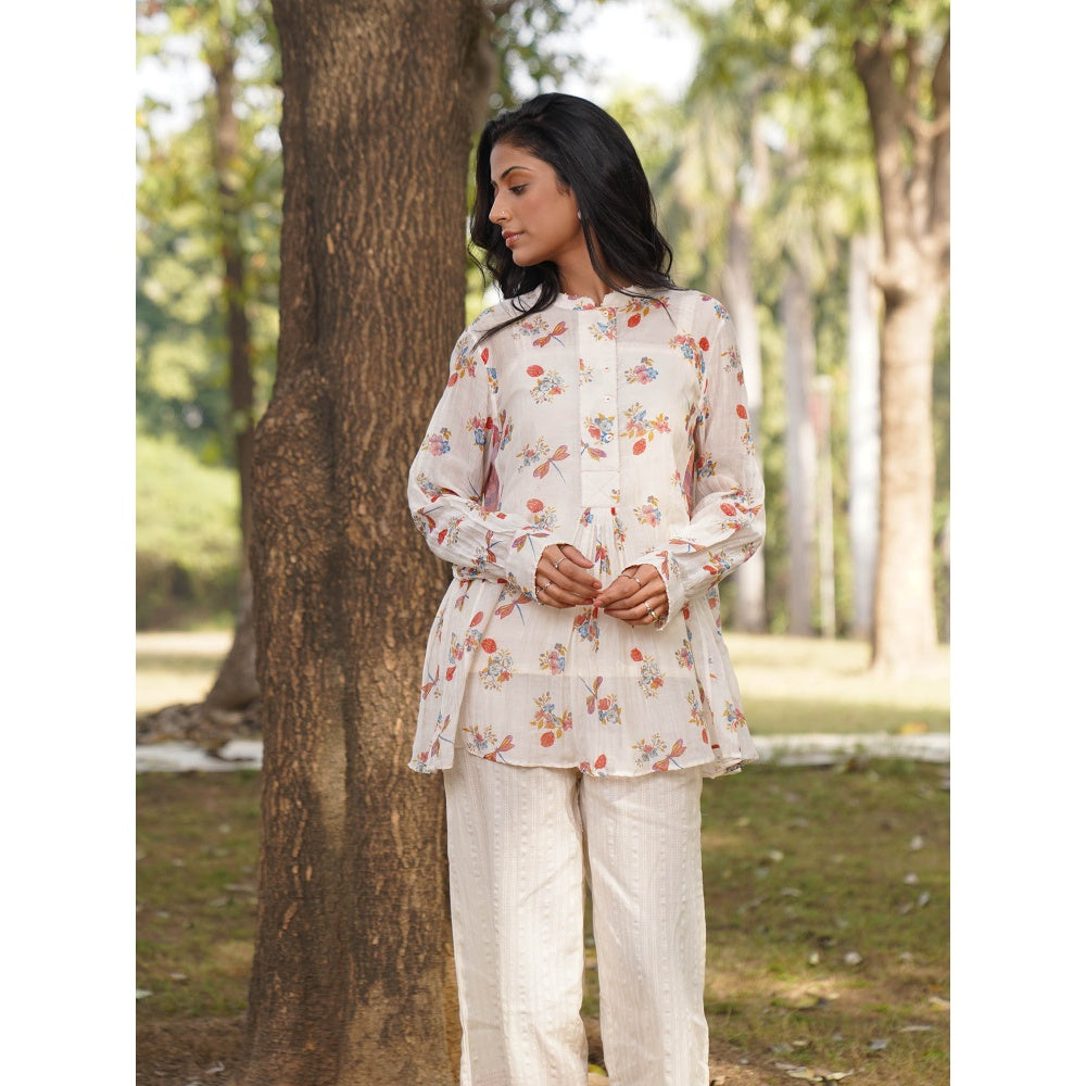 Dhaari by Deepika Handwoven Hand Painted Cotton Silk Top