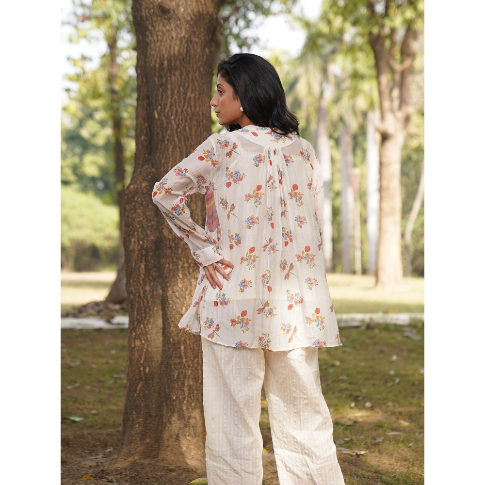 Dhaari by Deepika Handwoven Hand Painted Cotton Silk Top
