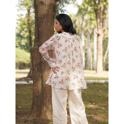 Dhaari by Deepika Handwoven Hand Painted Cotton Silk Top