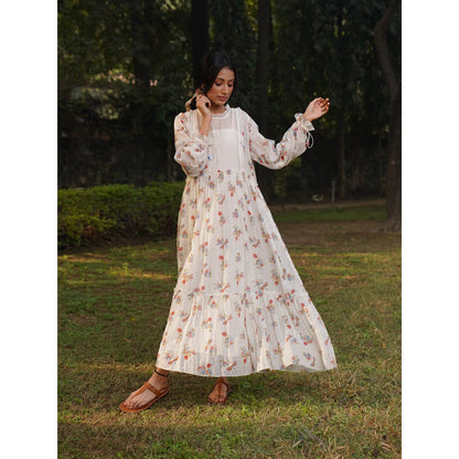 Dhaari by Deepika Handwoven Cotton Silk Maxi Dress