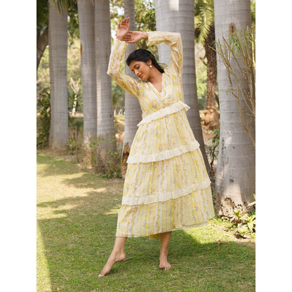 Dhaari by Deepika Handwoven Cotton Silk Hand Painted Dress