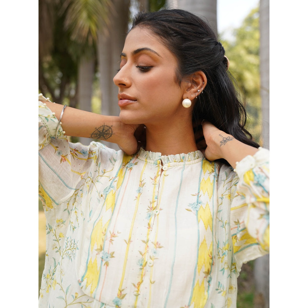 Dhaari by Deepika Handwoven Cotton Silk Hand Painted Dress