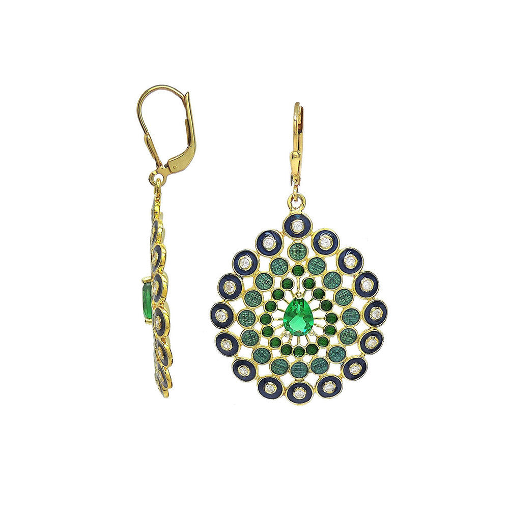 Divino The Star Galore Green Danglers