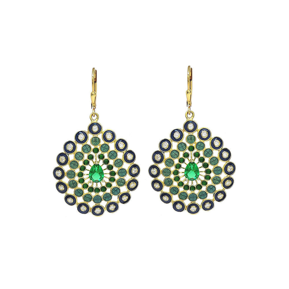 Divino The Star Galore Green Danglers