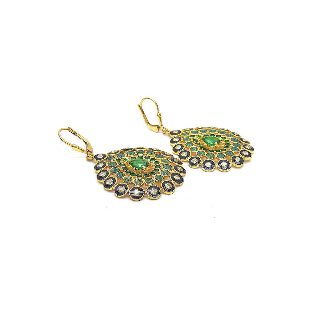 Divino The Star Galore Green Danglers