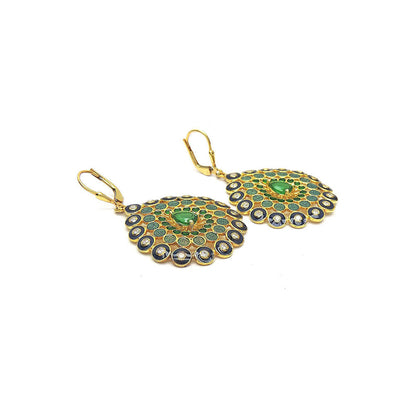 Divino The Star Galore Green Danglers