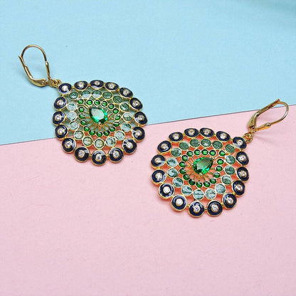 Divino The Star Galore Green Danglers