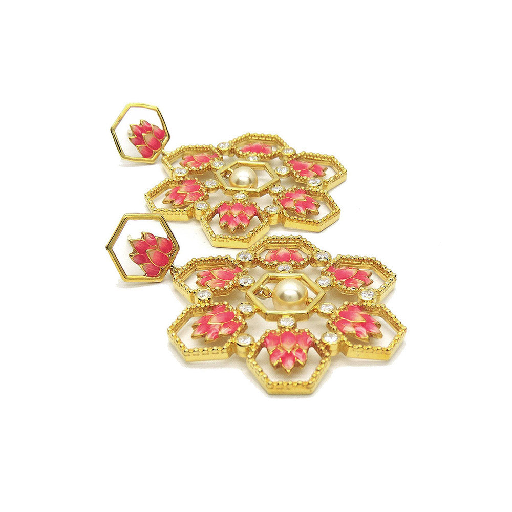 Divino The Honeycomb Lotus Earrings