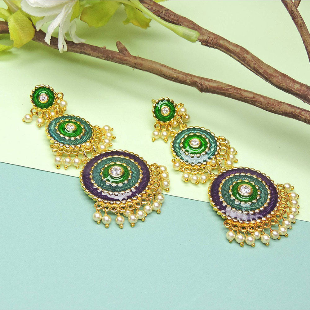 Divino The Bloom Morning Multi-Color Drop Earrings