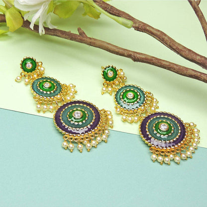 Divino The Bloom Morning Multi-Color Drop Earrings