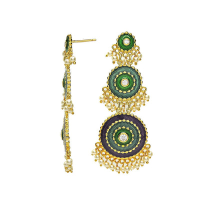 Divino The Bloom Morning Multi-Color Drop Earrings