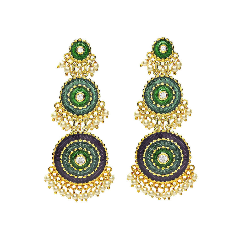 Divino The Bloom Morning Multi-Color Drop Earrings