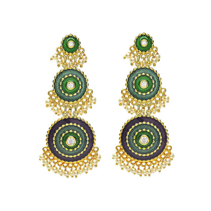Divino The Bloom Morning Multi-Color Drop Earrings