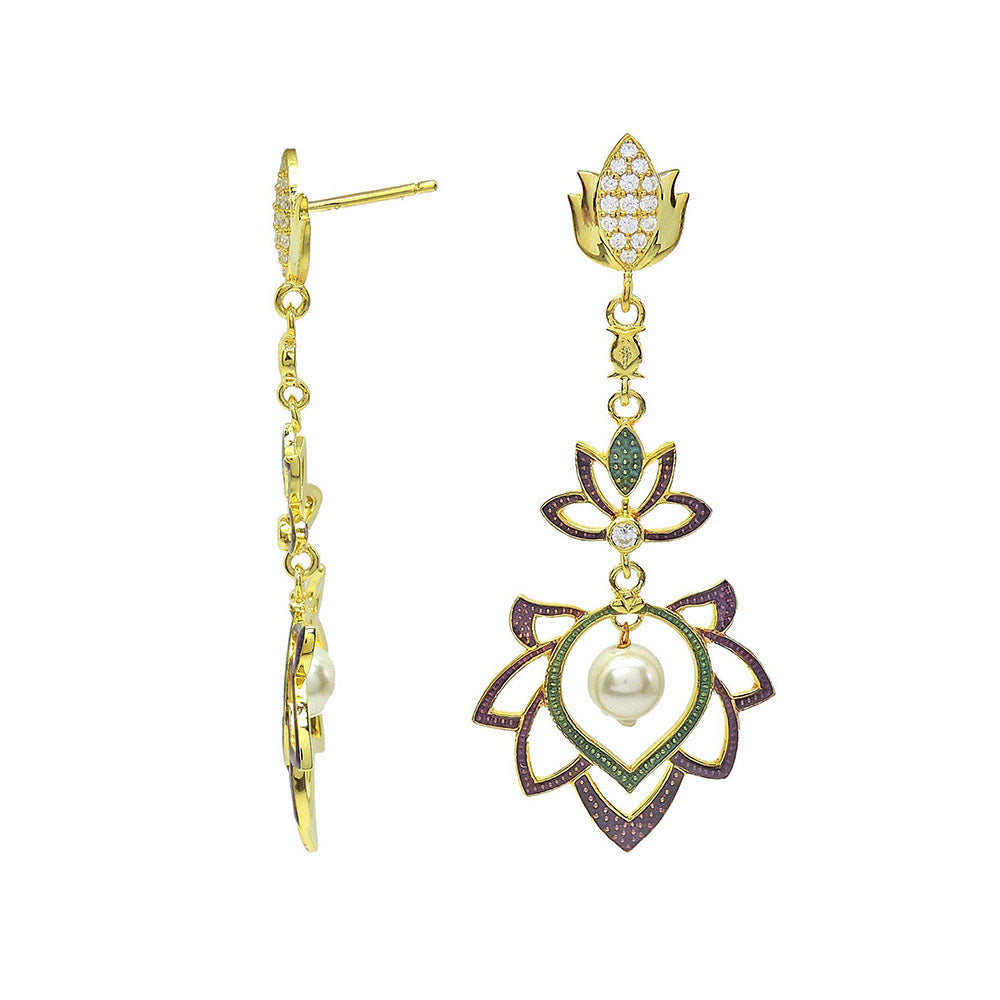 Divino The Lotus Love Danglers